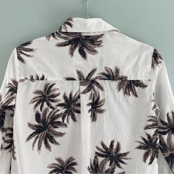 Le Superbe Palm Tree Button Down Long Sleeve Top - Picture 6 of 10